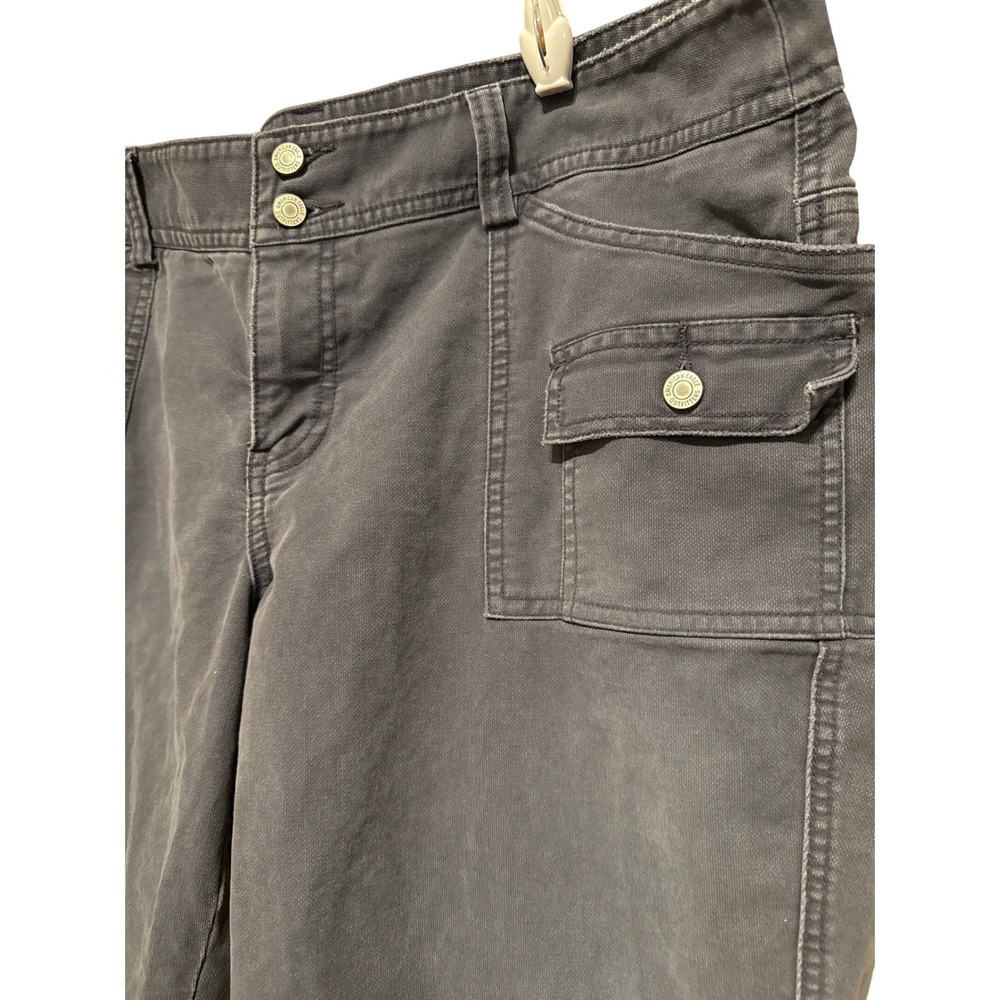 American Eagle Outfitters‎ Cargo Pants Women Sz 14 Gray Relaxed Fit Bootcut